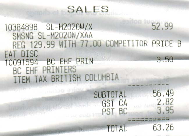 Wireless Laser Printer (SL-M2020W/XAA) price match best buy