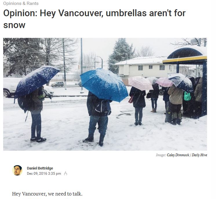 How Using An Umbrella For Snow Days Seems Practical Financially