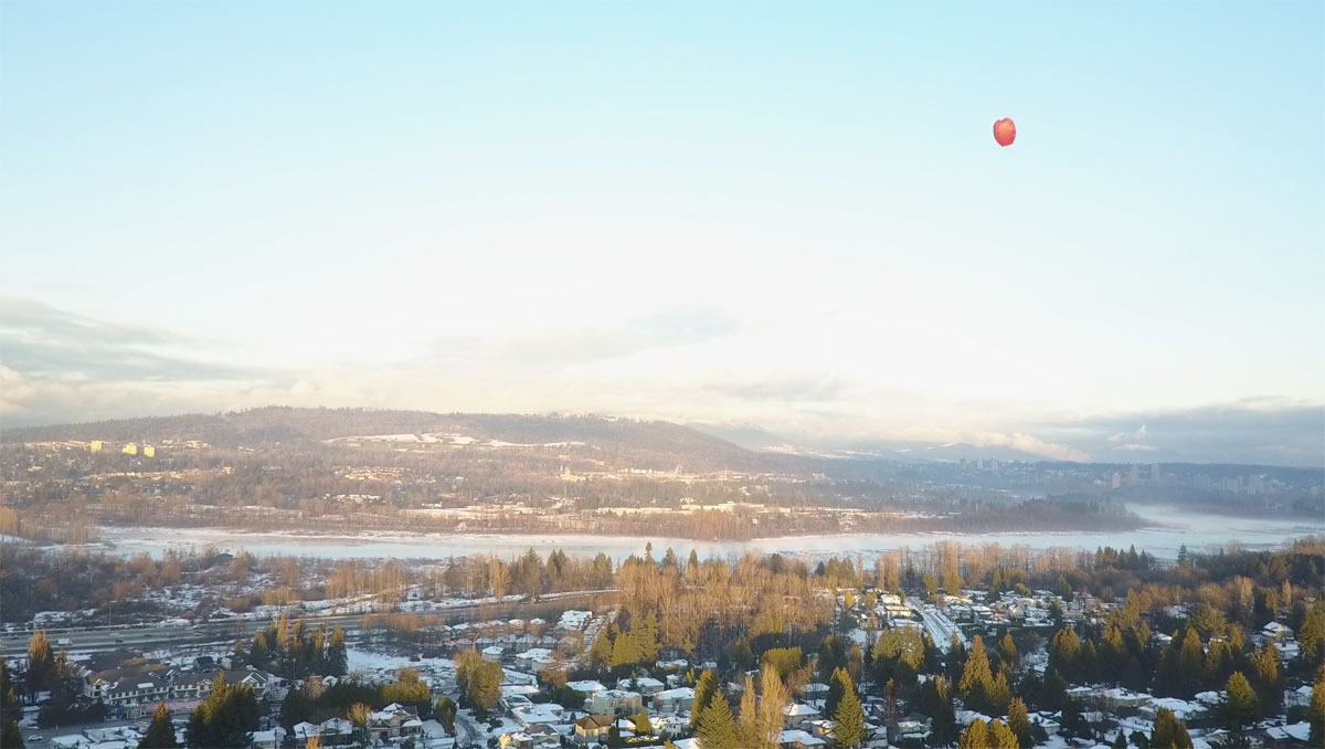 drone lake balloon