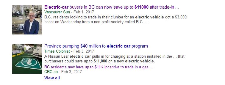 canada electric car rebate $11,000