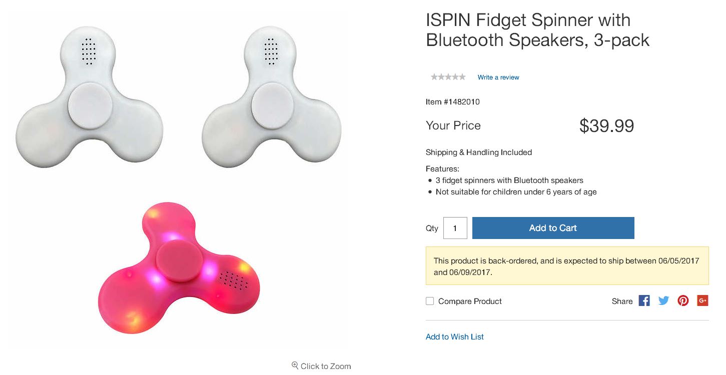 fidget spinners