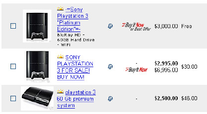 Playstation 3 (PS3) Listings on eBay